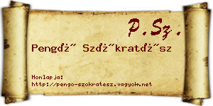 Pengő Szókratész névjegykártya